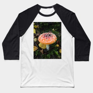 Fairy Fungus Toadstool Village - Foraging for Food? Be careful what you eat!! Baseball T-Shirt